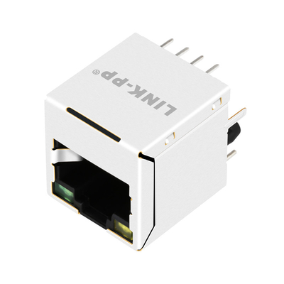 UDE RV8-ZZ-0026 Tương thích LINK-PP 10G Base-T Dọc Rj45 Magjack với đèn Led vàng / xanh lục