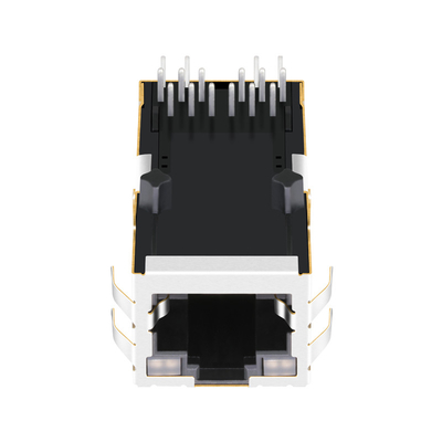 2250013-4 Giắc cắm RJ45 có từ tính 1000BASE-T 1X1 Tab Up GY/GY LED