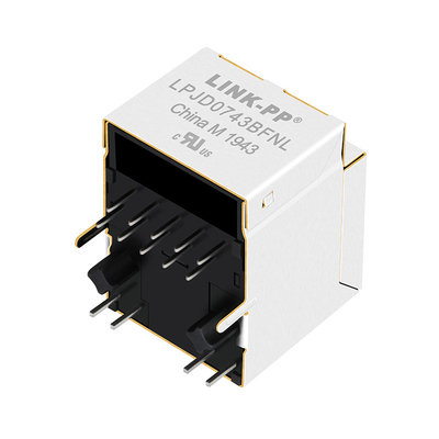 Giắc cắm dọc RJ45 HFJV1-1G41-L11RL 1000 Base-T có từ tính LPJD0743BFNL