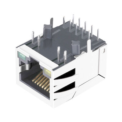 HR861153C 10/100 Base-T Đầu nối RJ45 một cổng với cầu chỉnh lưu LPJ0284GDNL