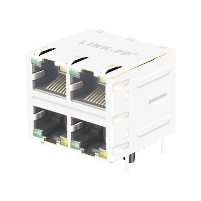 XRJD-S-22-8-8-4 Trung Quốc Cổng đơn 2x2 Cổng vào bên cạnh Nhà sản xuất Jack cắm Pcb LPJE107-0AHNL