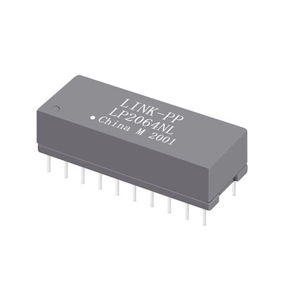 HST-2027DAR Hai cổng 10/100 BASE-T THT 24 Pin Mô-đun biến áp Ethernet LP2064NL