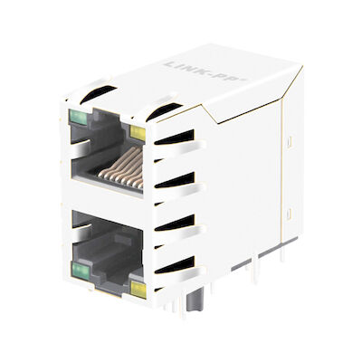 1-6368011-4 Đầu nối giắc cắm mô-đun RJ45 2x1 cổng không có nam châm LPJE17200AENL