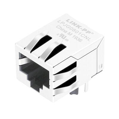 HR901131C Giắc cắm mô-đun RJ45 một cổng LPJG0801CNL RJ45 không có LED Emi Finger