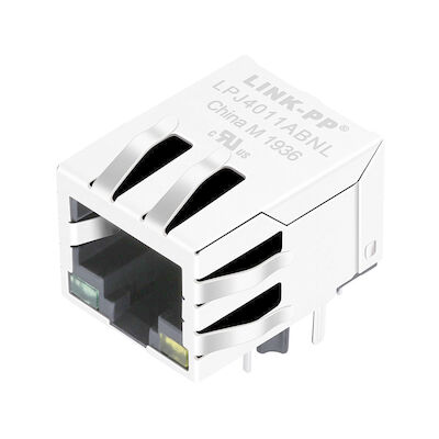 LPJ4011ABNL chéo MIC24013-5104T-LF3 10 / 100Mbps Rj45 với đèn LED 74990112121