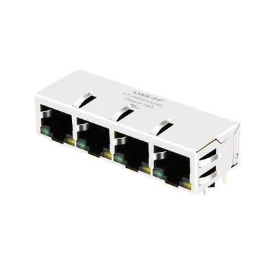 JXD0-4005NL RJ45 đầu nối nữ 1x4 cổng 8pin với đèn LED