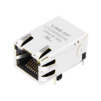 JP006821UNL 100 Base-TX Fast Ethernet 1x1 Tab-UP với đèn LED 8-pin RJ45