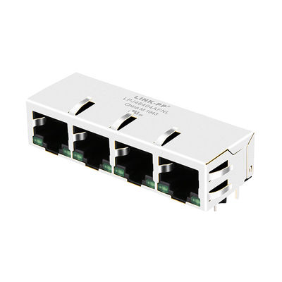 Đầu nối Rj45 màu xanh lá cây LED Rj45 4x10 / 100Mbps xung JX80-0022NL / LPJ46404AFNL