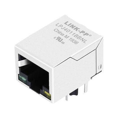 JXR0-0015NLT 10/100 Base-T Tab Down Màu xanh lá cây / Màu vàng Led 1x1 Cổng Rj45 Jack mô-đun