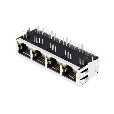 ARJ14A-MASD-AB-EMU2 1x4 Đa cổng RJ45 8P8C 100Base-T từ tính Ethernet Jack