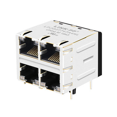 JXC0-0351NL Cổng RJ45 kết nối 2 x 2 với đèn LED PCB Jack