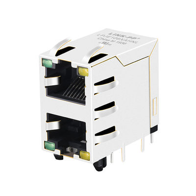 XRJD-S-21-8-8-4 Xếp chồng RJ45 2x1 Không có Đầu nối Mạng Biến áp LPJE106XAHNL