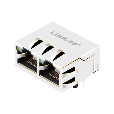 0826-1X2T-HS-F Giắc cắm Ethernet từ tính 1000 Base-T Tab Up Cổng 1X2