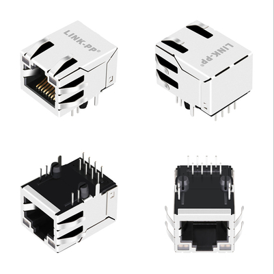 10G Base-T Tab Up 1x1 Cổng từ tính Jack RJ45 G27-122T-066A với GY / GY Led