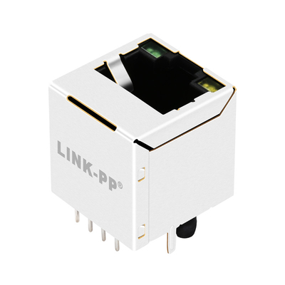 V8BR-1AX1-HT 1X1 Cổng kết nối giắc cắm Rj45 thẳng đứng 2.5G Base-T với đèn LED xanh / vàng