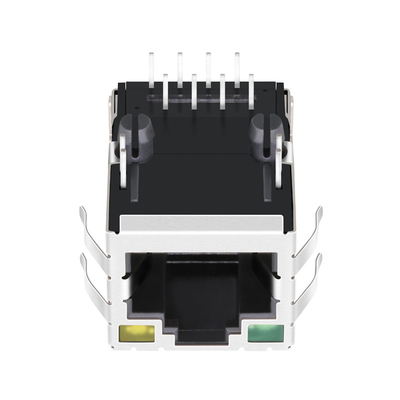 SI-80053-F 10/100 BASE-T 1 cổng Tab Up RJ45 Magjack với đèn Led xanh / vàng