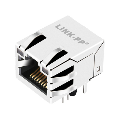 G27-122T-015 10G Base-T 1 cổng POE Tab đầu nối RJ45 từ tính Lên được che chắn với GY / GY Leds