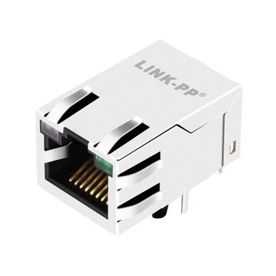 JXT7-1139NL 10G Base-T Tab Up 1 cổng Rj45 Jack kết nối Góc phải được che chắn với YG / G Leds