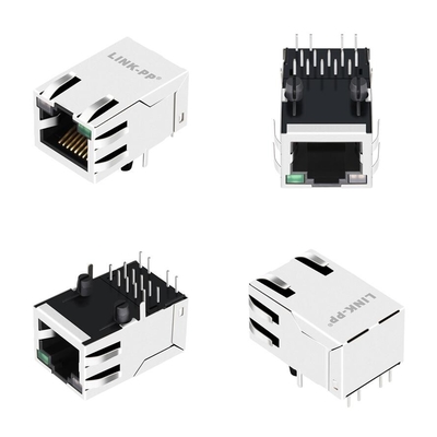 10G Base-T Tab Up Một cổng từ tính Giắc cắm RJ45 8 lõi JXT7-1131NL