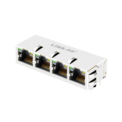 100/1000 Base-T JX1N-0033NL Tab Up 1x4 Cổng kết nối Ethernet Rj45 với đèn Led xanh / vàng