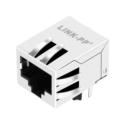 10/100 Base-T JV026I21NLT Tab Down 1 cổng Rj45 Jack cắm Ethernet được che chắn không có đèn LED