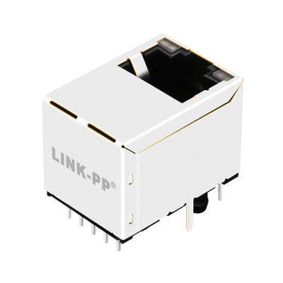 G55-122N-155 10G Base-T qua lỗ POE RJ45 Gắn kết dọc Magjack 1 cổng