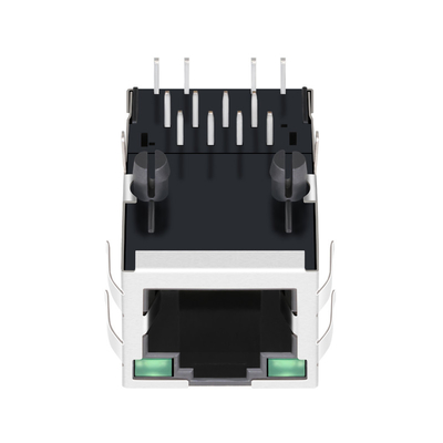 SI-80024-F 100 Tab Base-T 1 Cổng TRỞ LÊN RJ45 Giắc cắm cái với đèn LED màu xanh lá cây / xanh lục