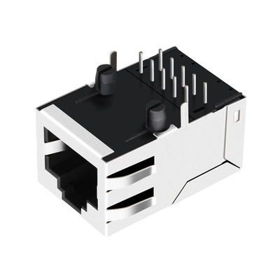 SI-80008-F Cổng đơn 100 Base-T Rj45 Giắc cắm từ tính 8p8c Tab Up không có đèn Led
