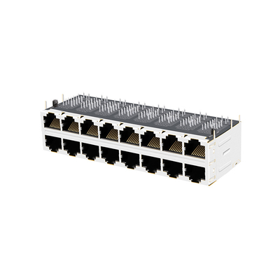 JT5-2870NL Đầu nối giắc cắm 2x8 RJ45 Tab đang hoạt động Xuống 10G Cổng vào bên Base-T