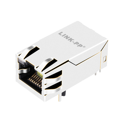 0826-1X1T-JK-F Cổng 1x1 5G Base-T RJ45 MagJack 4PPoE Tab Up với ống ánh sáng GO / Y