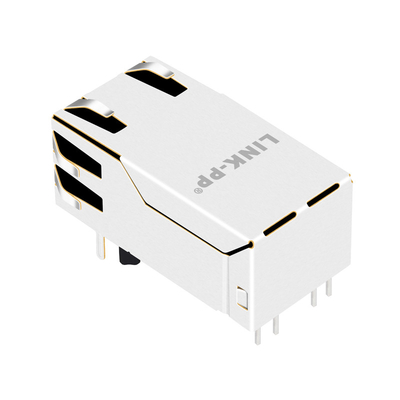 0826-1X1T-KL-F 4PPoE 100W Cổng đơn 5G Base-T Giắc cắm RJ45 từ tính Tab Up có đèn Led