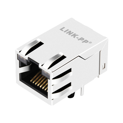 08B0-1B1T-06-F 100 BASE-T Giắc cắm RJ45 từ tính 1X1 Cổng Tab Lên đèn LED GO / GO