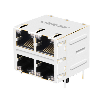 JT5-2210NL 10G Base-T 2x2 Cổng Rj45 Kết nối 12 PIN THT với ỐNG SÁNG