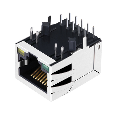 Tab JXD0-9015NLT XUỐNG 1000 BASE-T 10P8C Giắc cắm từ tính RJ45 với G / Y Led