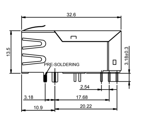 56F-1803DGDZ2NL 1A Cổng đơn 2,5G BASE-T POE + RJ45 Đầu nối từ tính