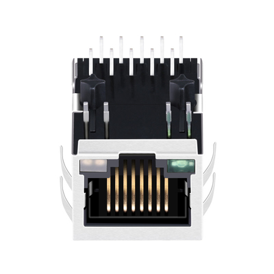 ARJM11B1-805-KB-CW2 Tab một cổng xuống 2.5G Base-T RJ45 MagJack G / O & Y Led